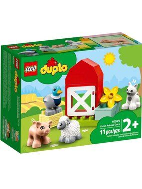NIB LEGO Duplo Town Farm Animal Care Building Set 10949 Lamb Pig Duck Cat Flower